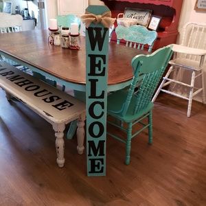 New farmhouse porch welcome sign